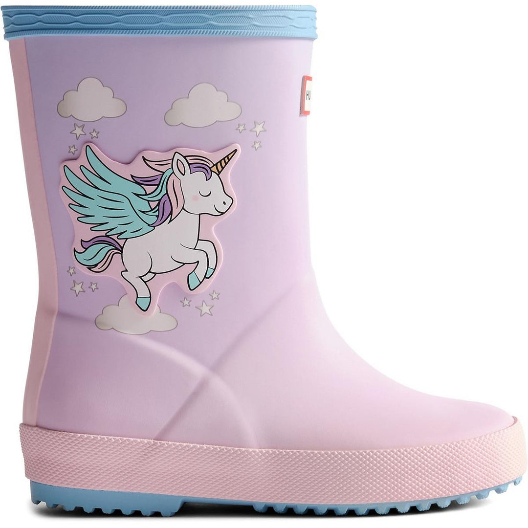 Hunter Kids First Unicorn Print Boot Blue Frost/ Parfait – view 4