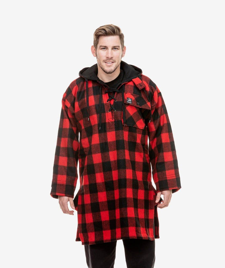 Swanndri Original Lace Front Bush Shirt Red/Black Check
