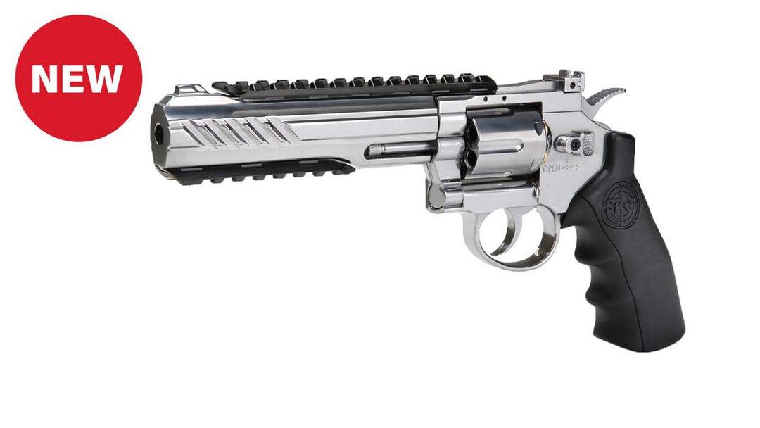 KROWN 19081-S  KL Herc 6in Silver Dual Ammo Revolver