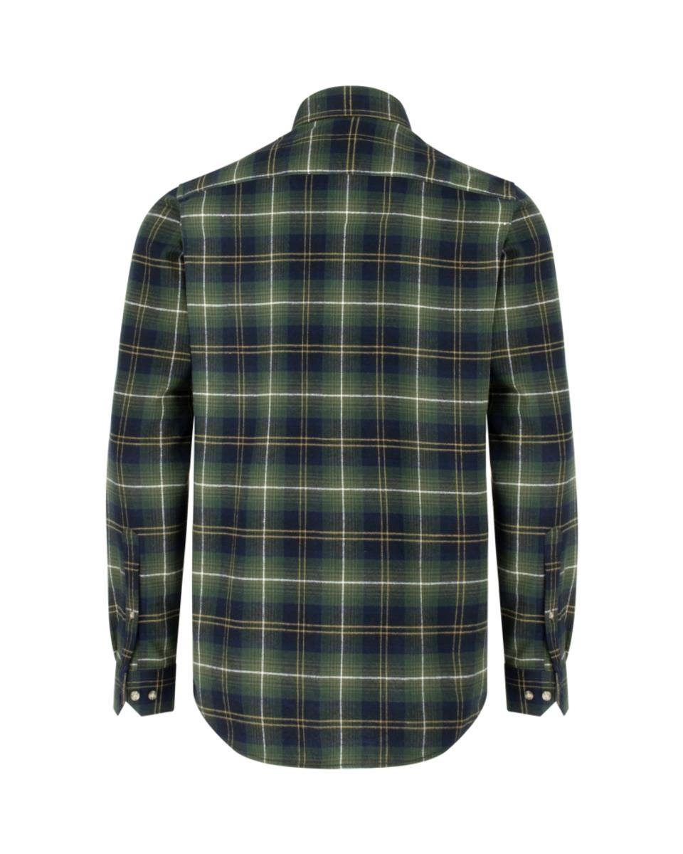 Hoggs of Fife Pitmedden Flannel Shirt - Green Check