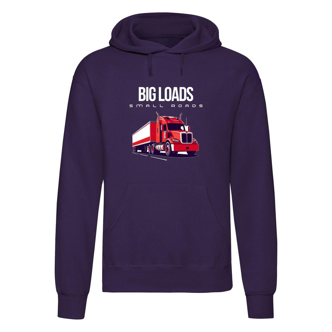 Urban Road Adults "Big Loads on Small Roads" Truck Printed Pullover Hoodie