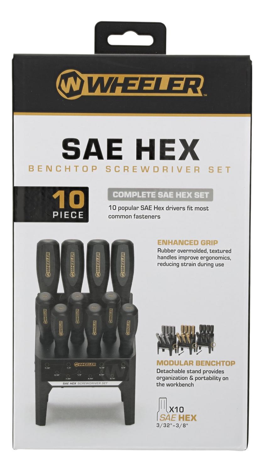 Wheeler 10 Piece SAE Hex Benchtop Screwdriver Set – view 2
