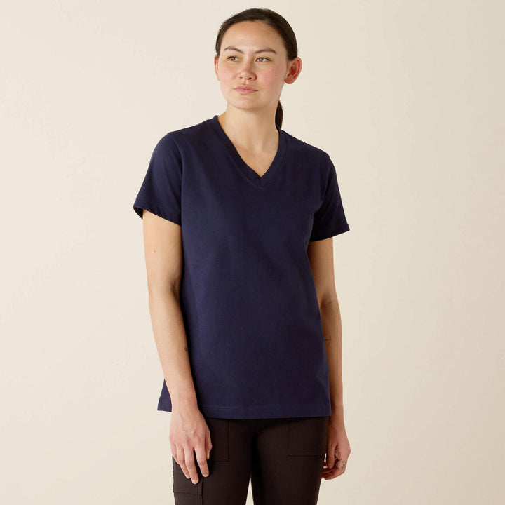 Ariat Ladies Rebar Cotton Strong Standard V-Neck T-Shirt