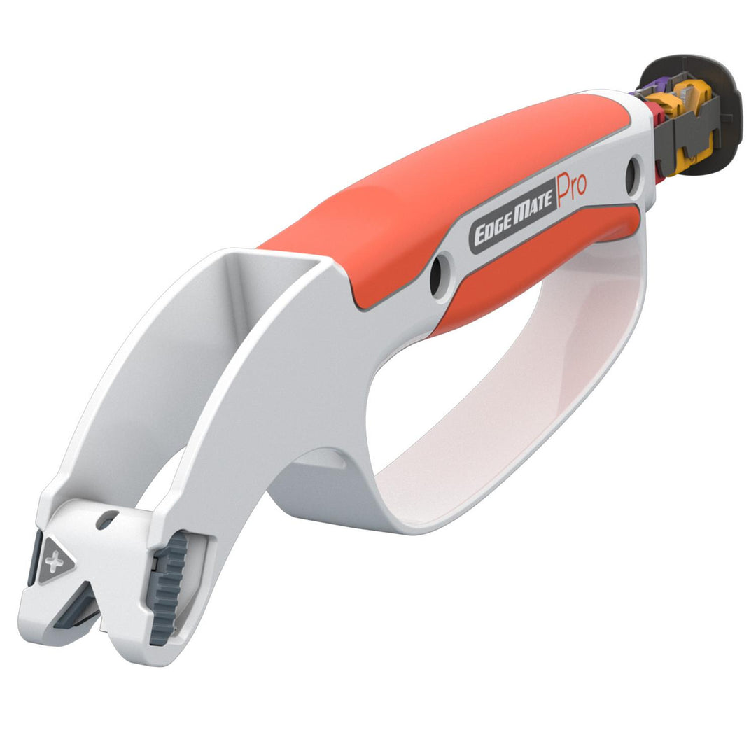 Akah EDGEMATE Pro universal sharpener - yellow: fine kitchen knives / pocket knives, red: knife secateurs pruning shears grinder boning
