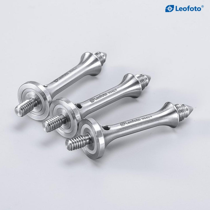 Leofoto TFS Stainless Steel Tripod Foot Spikes, Set of 3