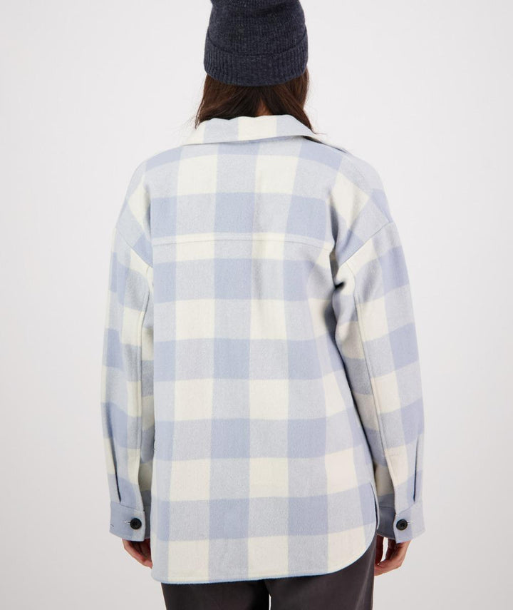 Swanndri Anchorage Wool Shirt Jacket Powder Check