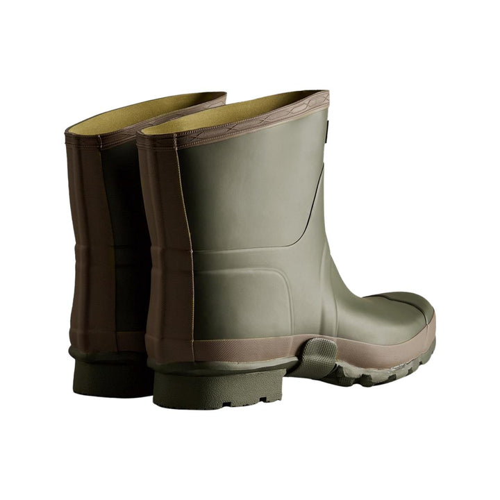 Hunter Gardener Short Wellington Boot Dark Olive/Clay