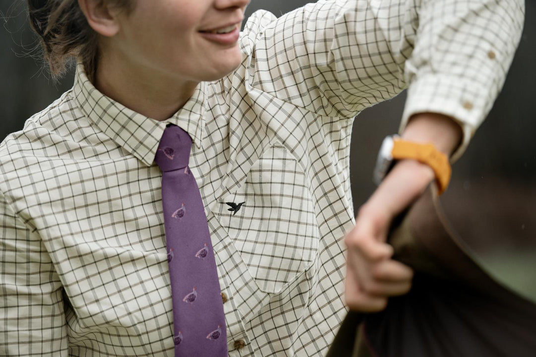 Kerry Shooting Shirt Estate Blue/Pine Green Check – view 3