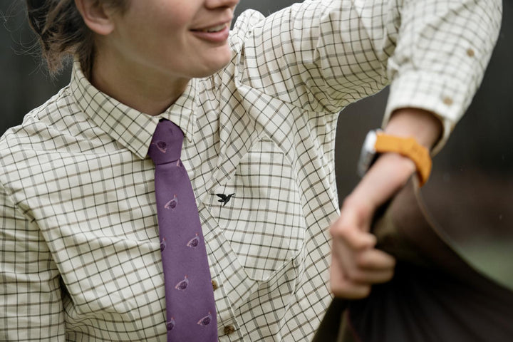 Kerry Shooting Shirt Estate Blue/Pine Green Check – view 3