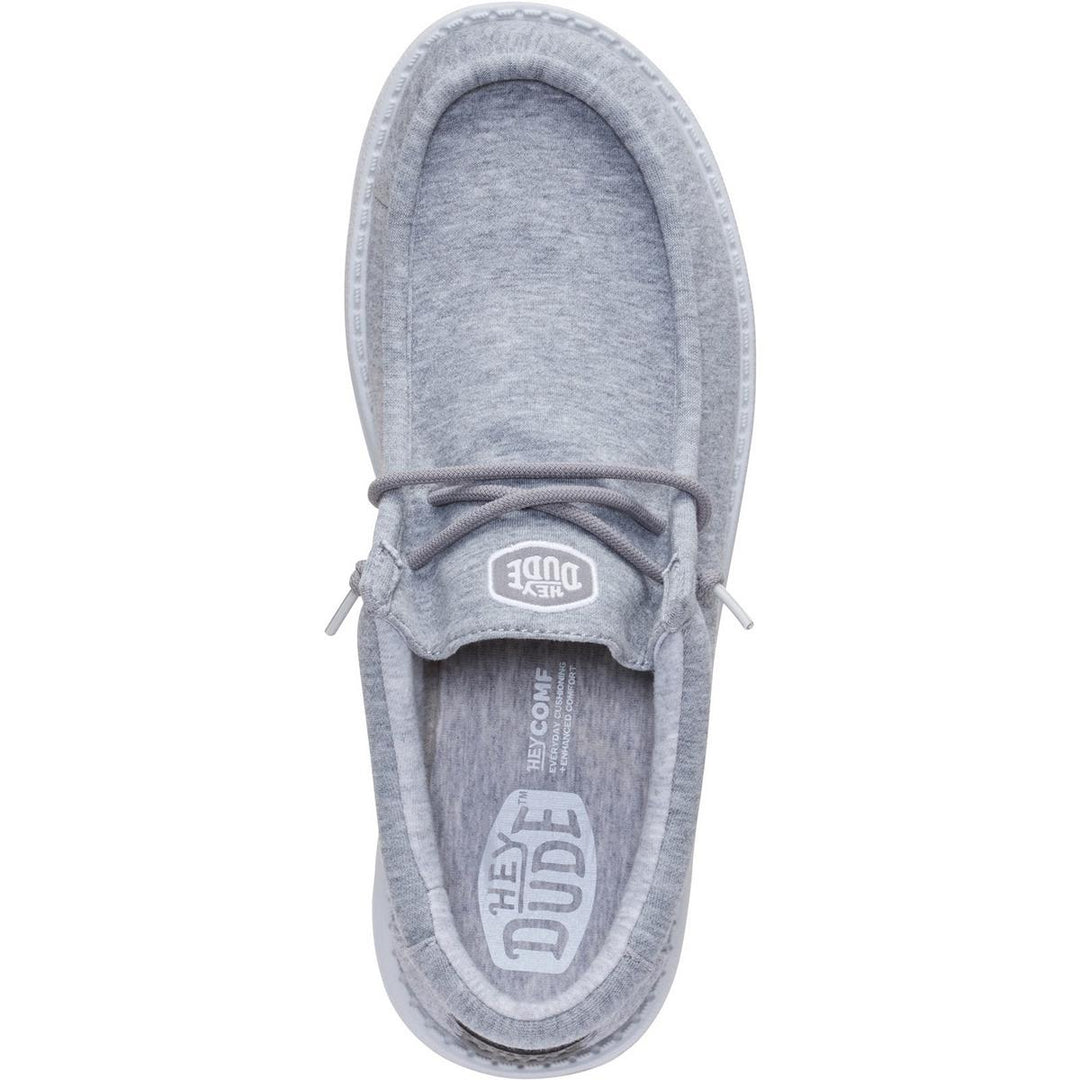 HEYDUDE Wally Stretch Jersey Slip on Shoe Grey