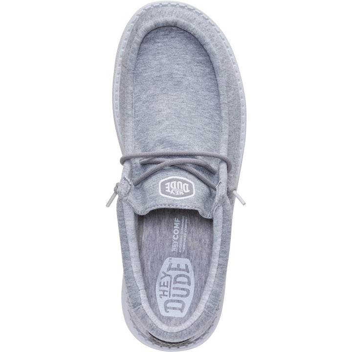 HEYDUDE Wally Stretch Jersey Slip on Shoe Grey