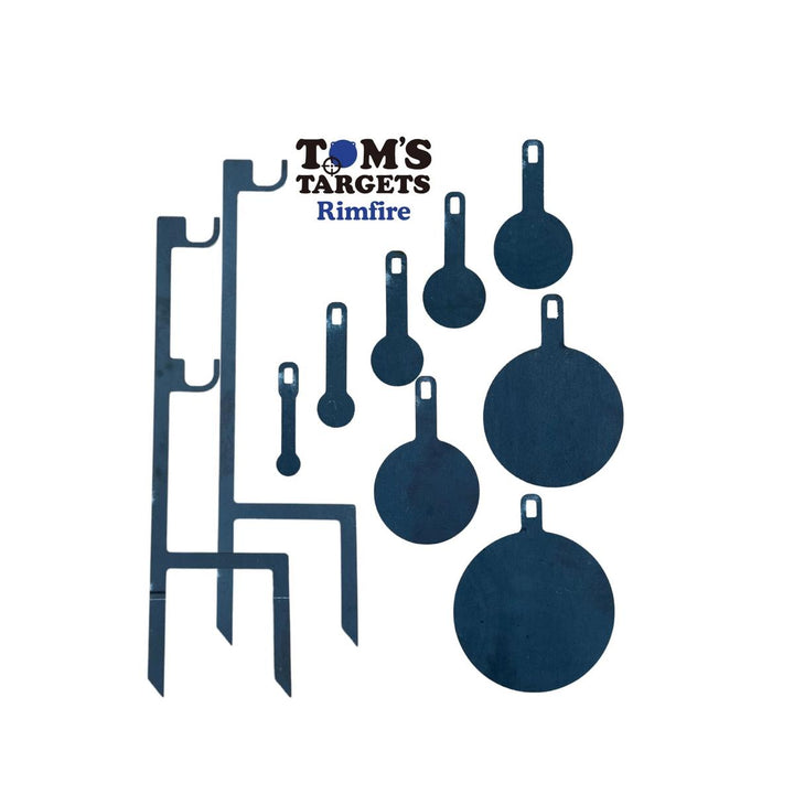 Tom's Targets Stand and Gong Bundle Rimfire Targets - 6mm AR450