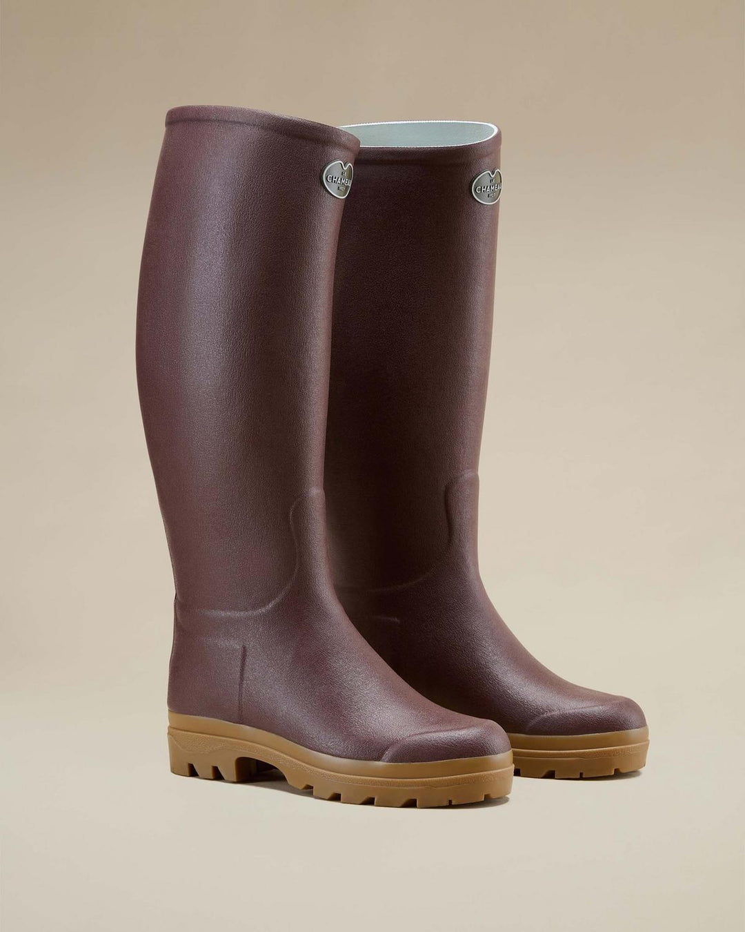 Le Chameau Women's Saint-Hubert Leather Lined Wellington Boot