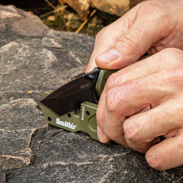 Smiths Black Stonewash Tanto Blade - OD Green