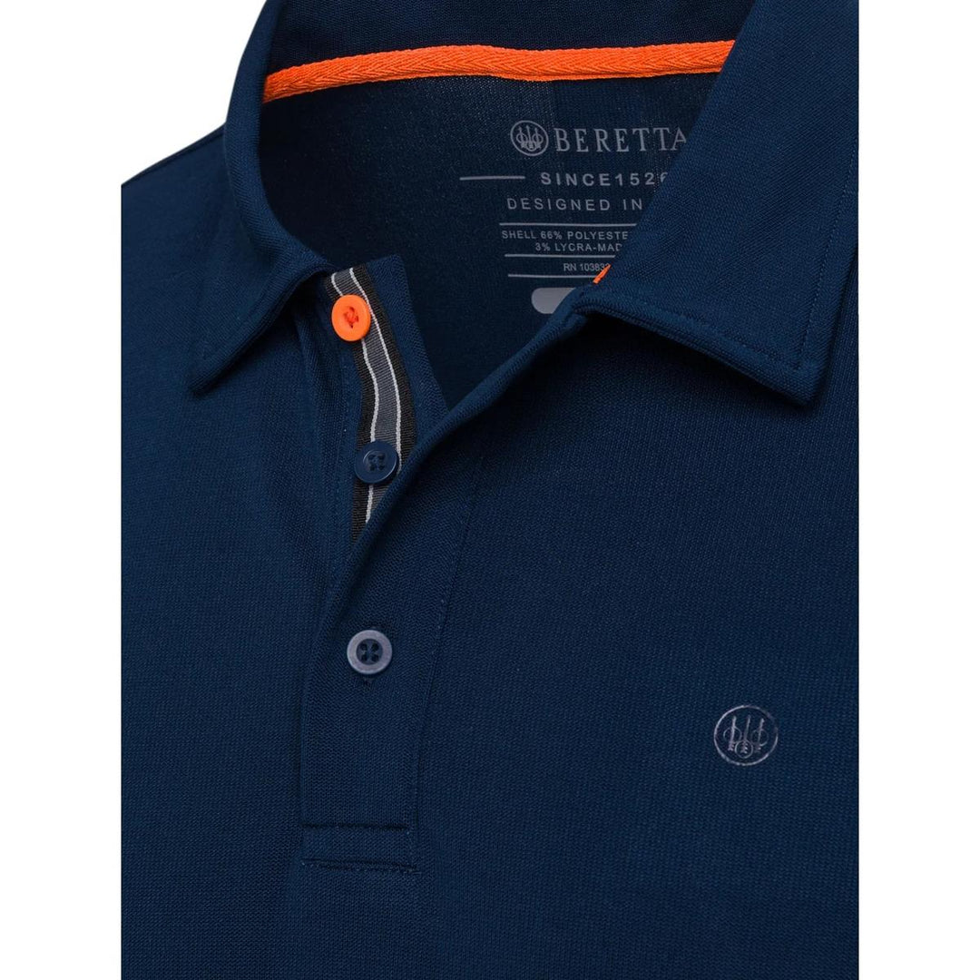 Beretta TECH CORPORATE POLO LS Blue Total Eclipse