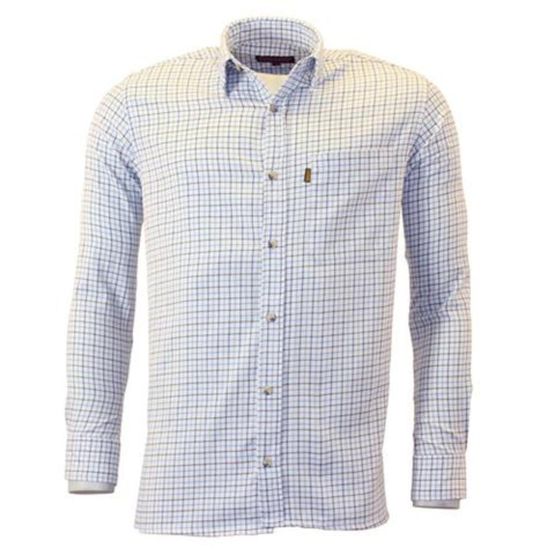 Game Technical Apparel Mens Tattersall Shirt - Blue