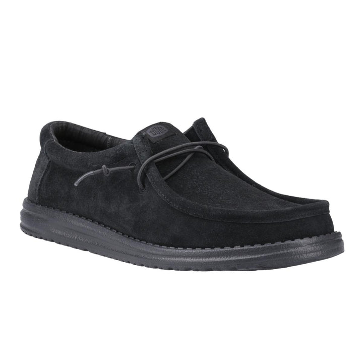 HEYDUDE Wally Suede Shoes Black