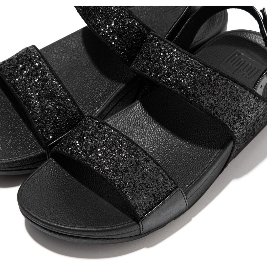 Fitflop Lulu Glitter Sandals Black Glitter