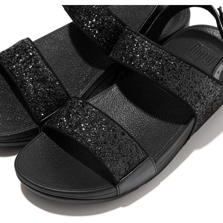 Fitflop Lulu Glitter Sandals Black Glitter