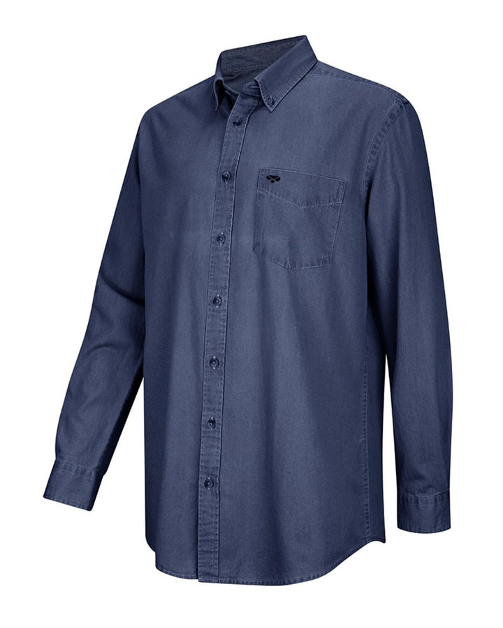 Hoggs of Fife Archerfield Denim Shirt Mid Blue Wash