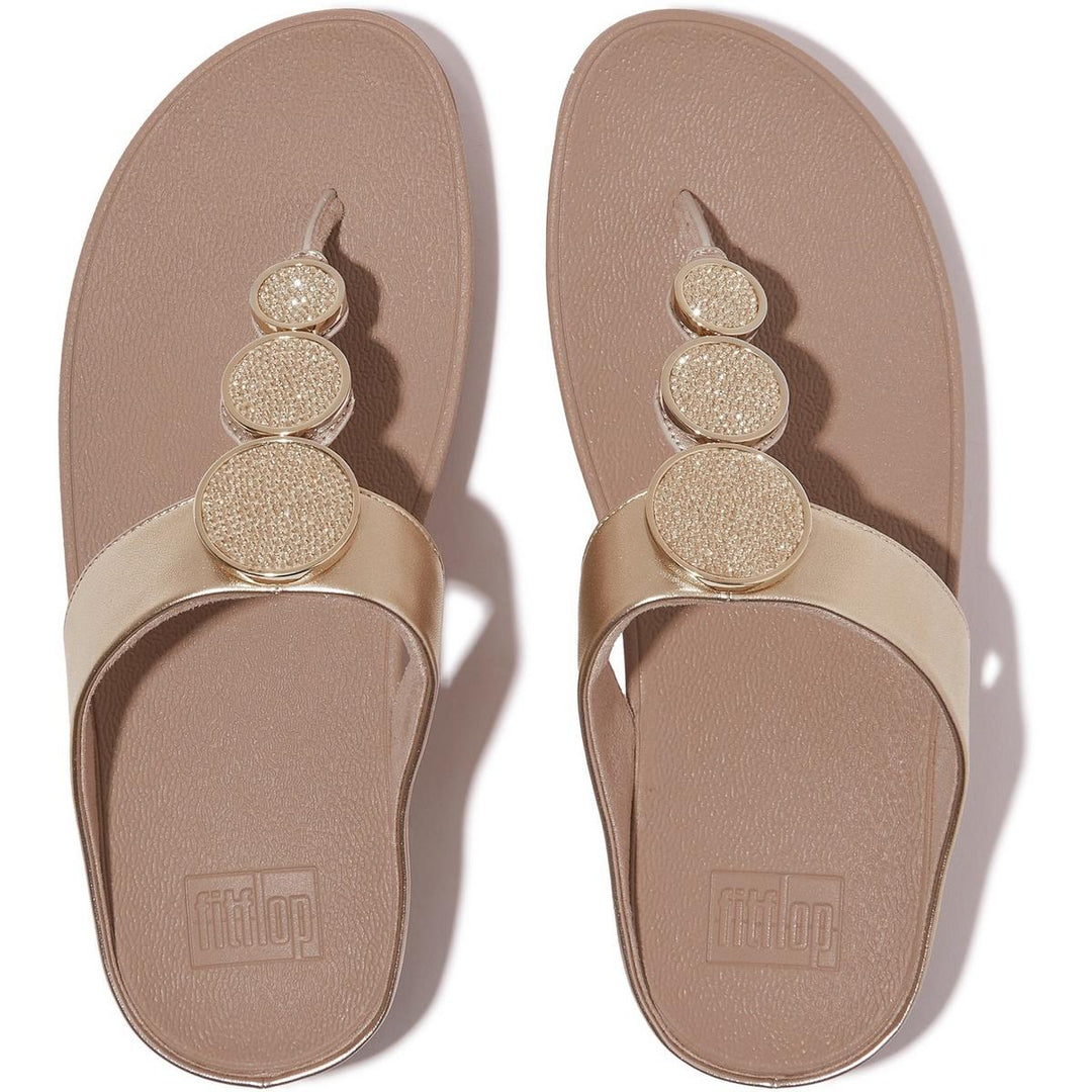 Fitflop Halo Toe Post Sandals Metallic Beige