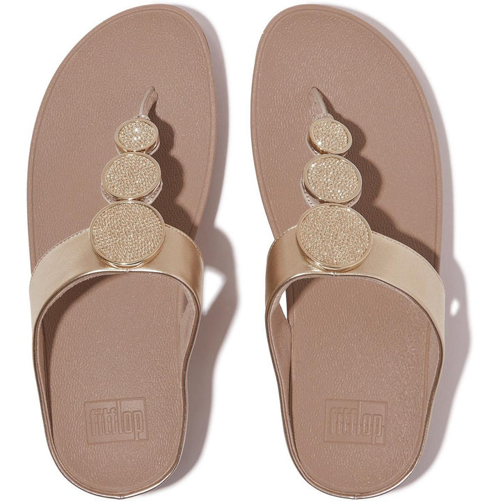 Fitflop Halo Toe Post Sandals Metallic Beige