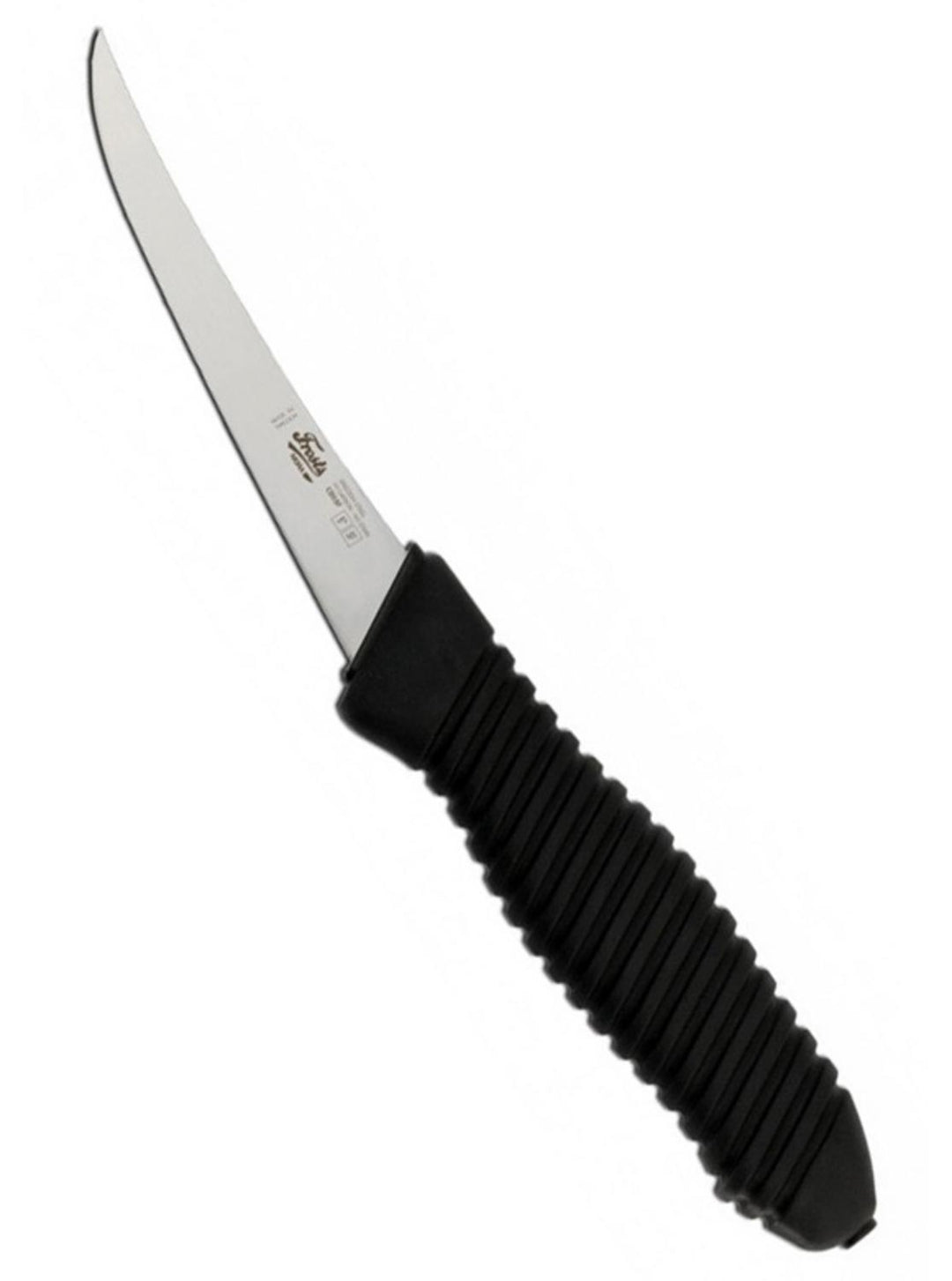 Mora Ribbed Curved Boning Knife Super Flex 6" Black - Blade length 5". , Constructed from Sandvik 12C27 Swedish stainless steel