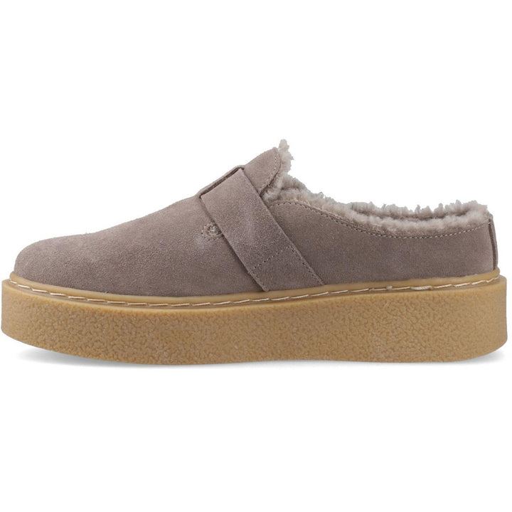 Blanche Fur Mule Taupe