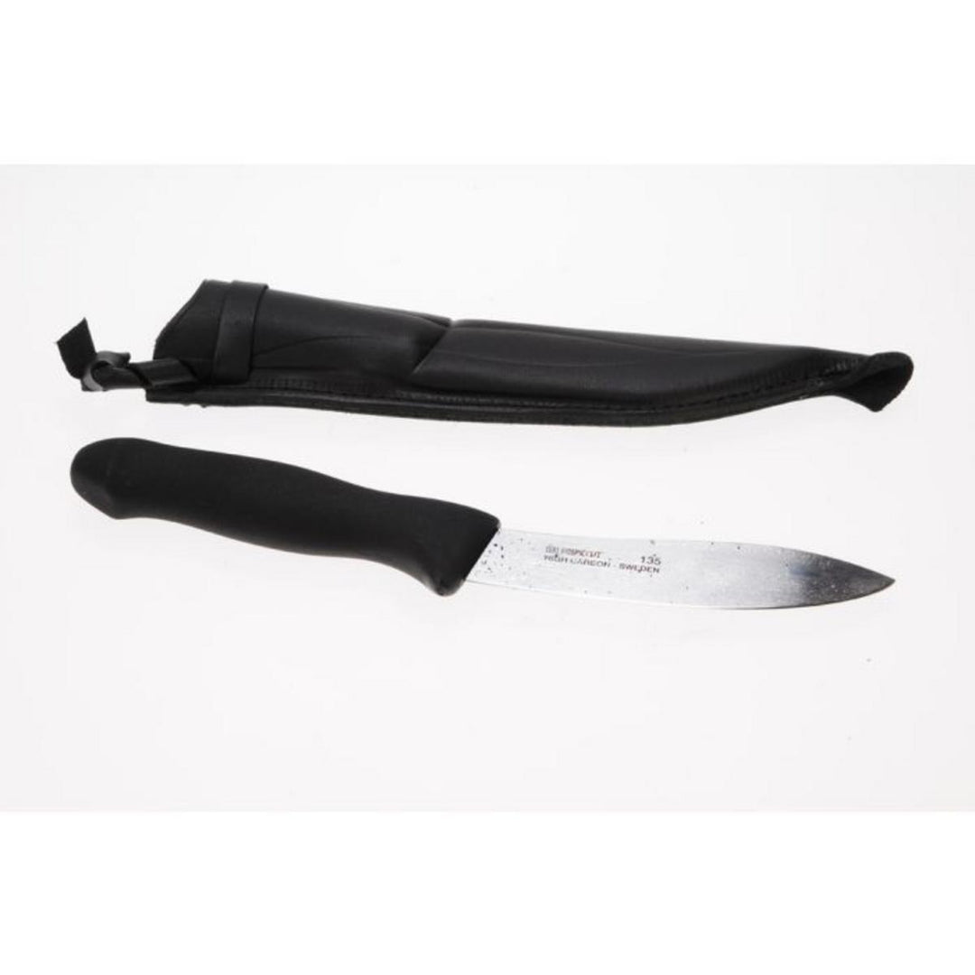 Mora 5" Skinner, Carbon Steel, Leather Sheath