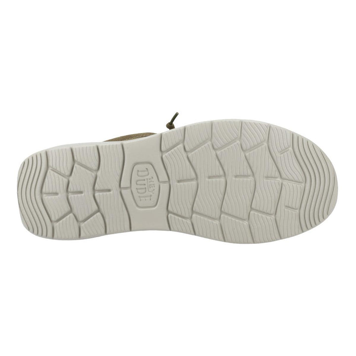 HEYDUDE Wally X Suede Shoes Dark Olive/Stone