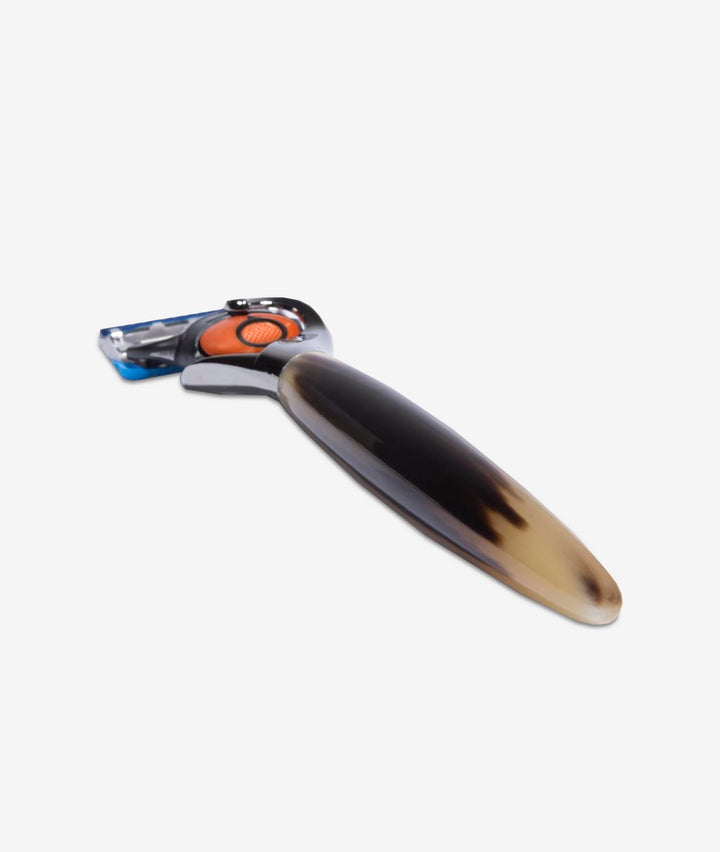RAZOR WITH HORN HANDLE Brown Larusm