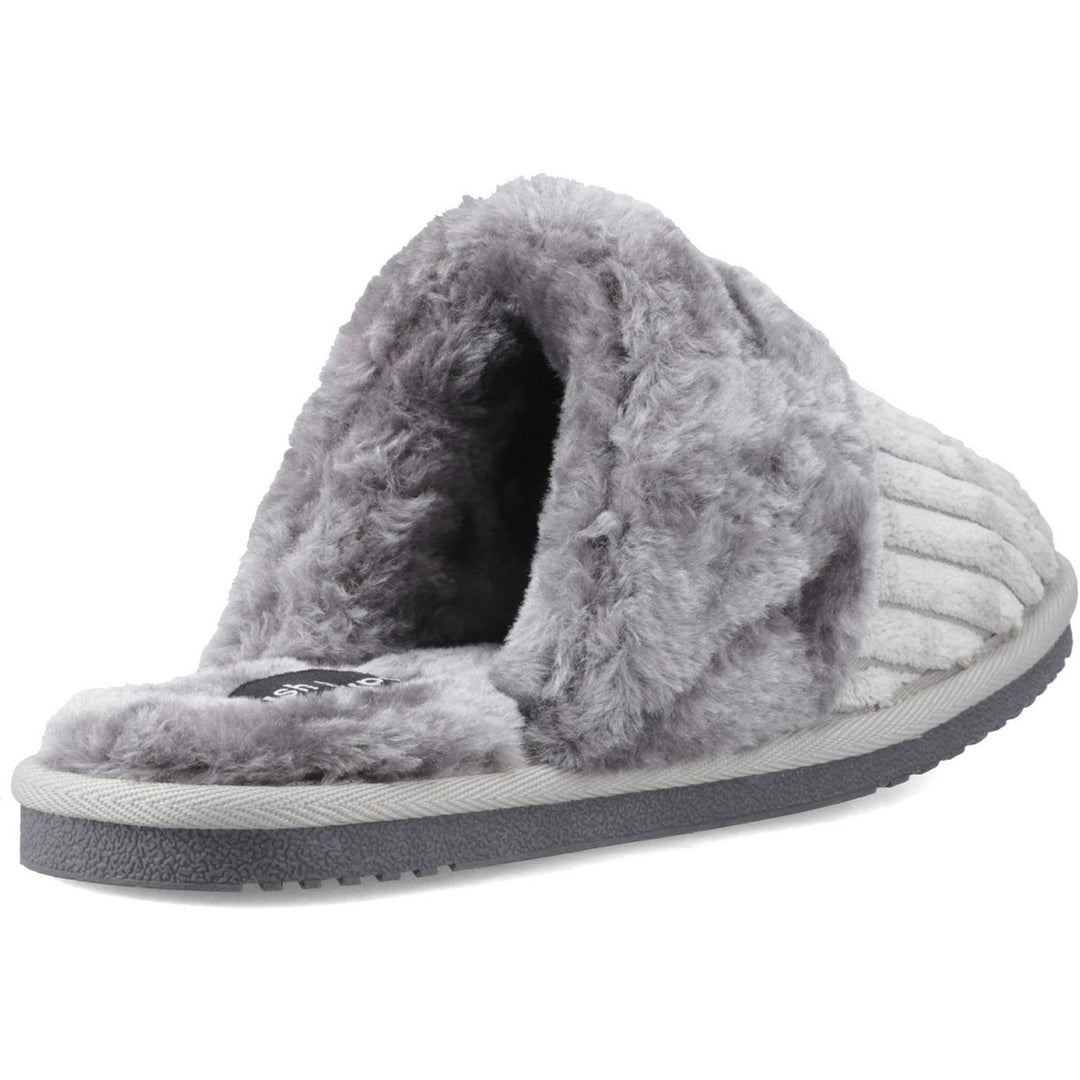 Arianna Cord Slipper Grey