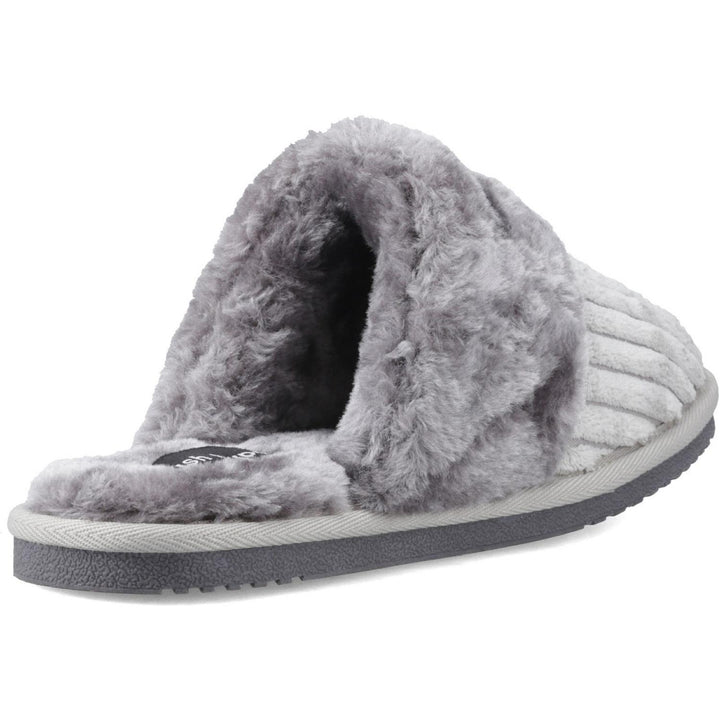 Arianna Cord Slipper Grey