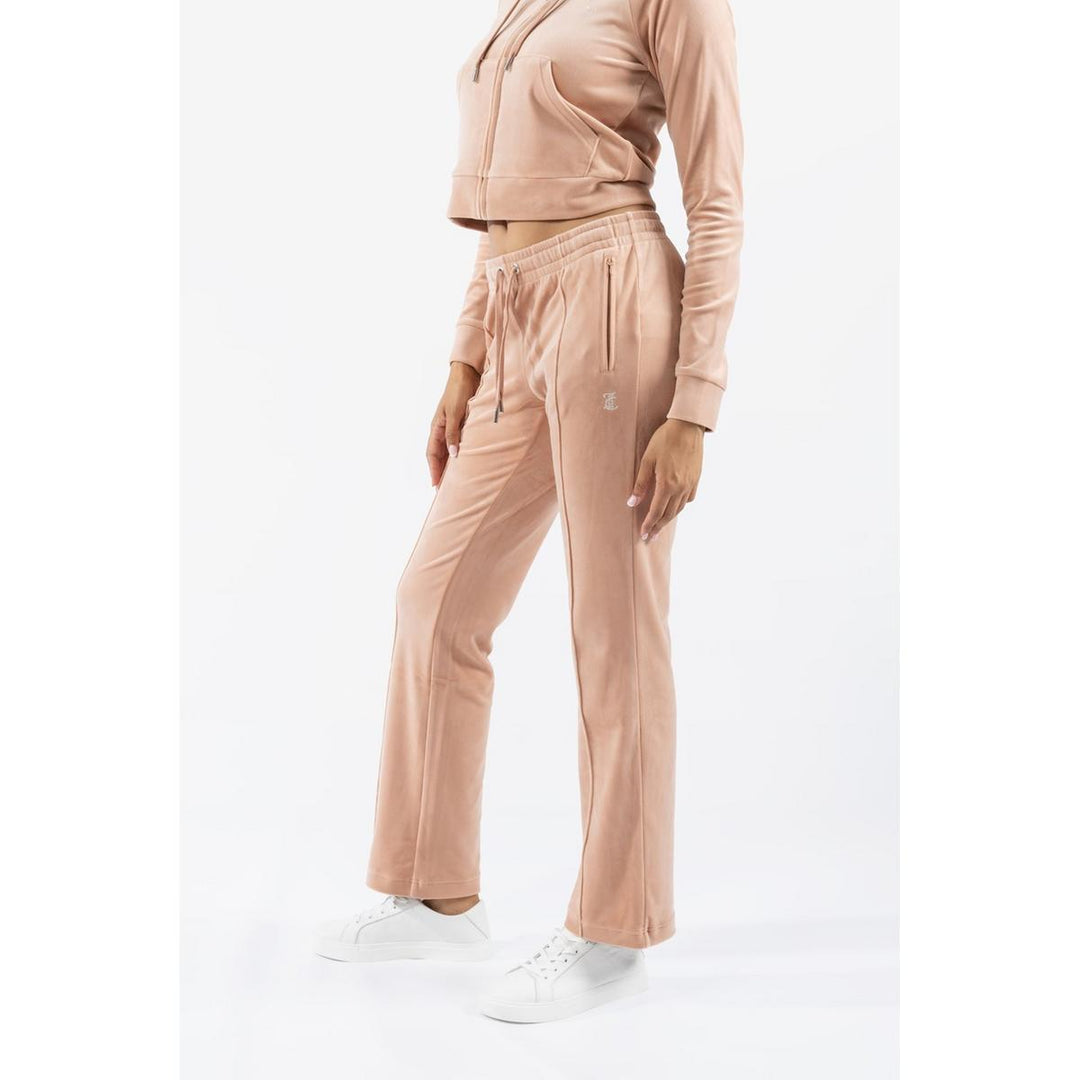 Juicy Couture Velour Track Pant Cafe Au Lait