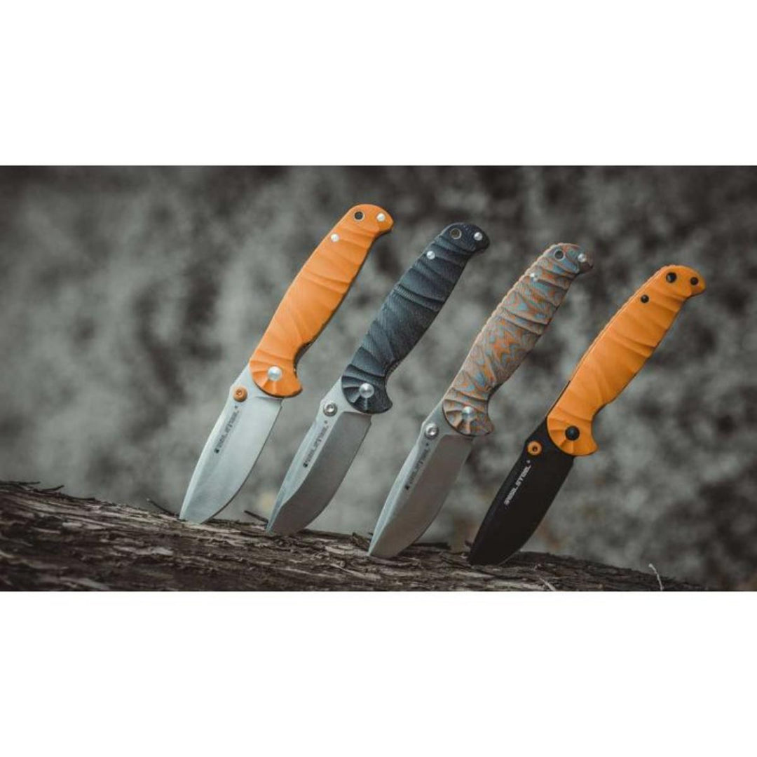 Real Steel H6 Grooved Orange, Black Blade