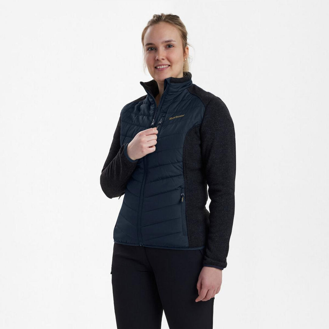 Deerhunter Lady Caroline Padded Jacket with knit Dark Blue