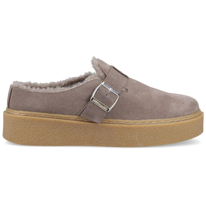 Blanche Fur Mule Taupe