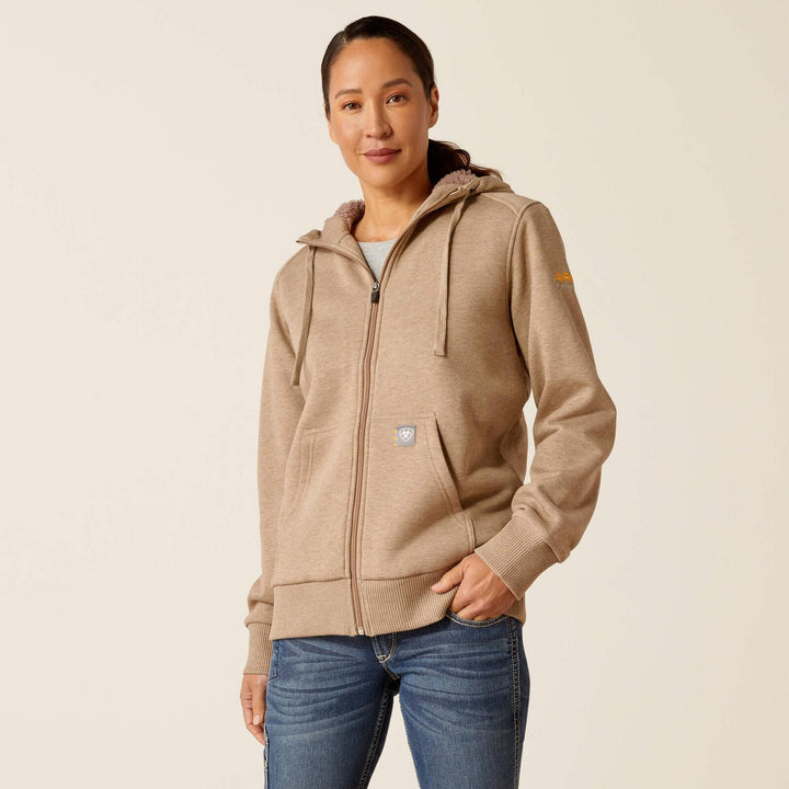 Ariat Ladies Rebar All-Weather Sherpa Full Zip Hoodie