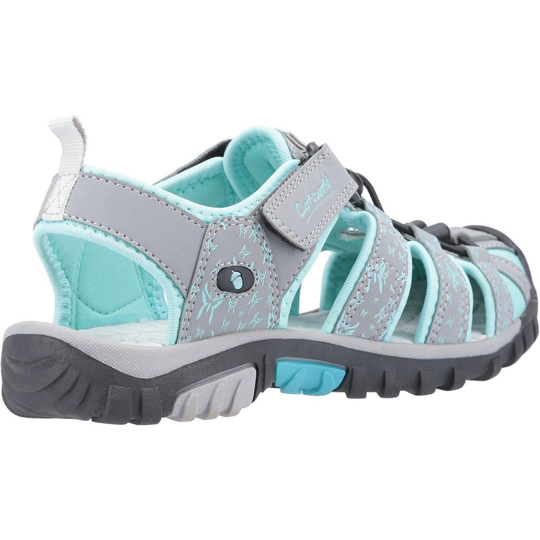 Cotswold Sandhurst Touch Fastening Sandal Grey/Aqua