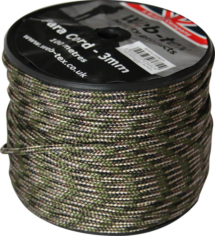Web-Tex 100m Paracord Reel - 3mm Utility Cord – view 3
