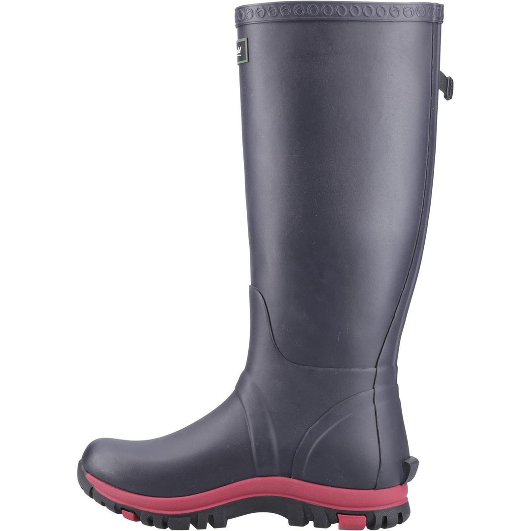 Cotswold Milton Adjustable Wellington Boot Navy/Pink – view 4