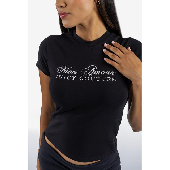 Juicy Couture Mon Amour Fitted T-Shirt Black