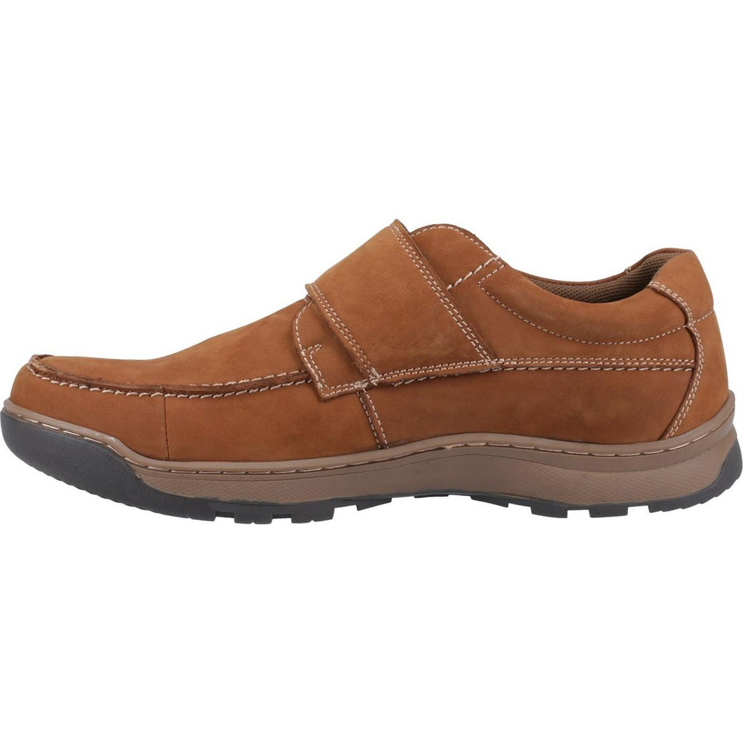 Hush Puppies Casper Touch Fastening Shoes Tan Nubuck – view 4