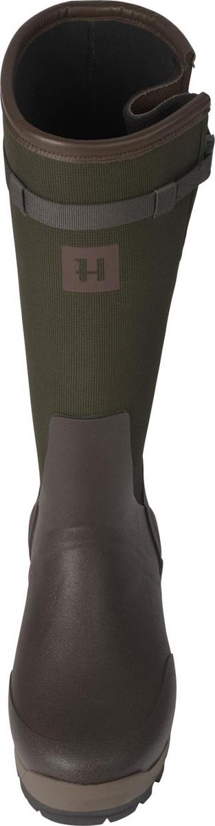 Harkila Forester Textile Rubber Boot in Willow Green/Deep Brown - Rubber Boots – view 2
