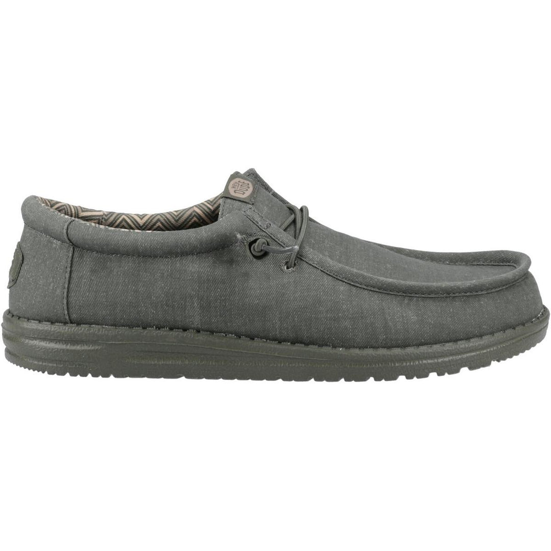 HEYDUDE Wally Stretch Canvas Shoes Deep Green