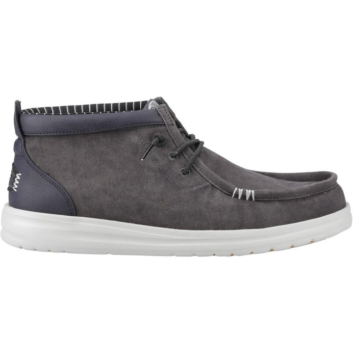 HEYDUDE Wally Mid GripR Boots Black Oyster/Black
