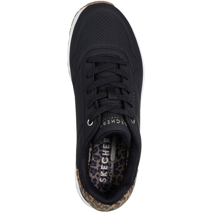 Skechers UNO - Jungle Nite Trainer Black/Leopard