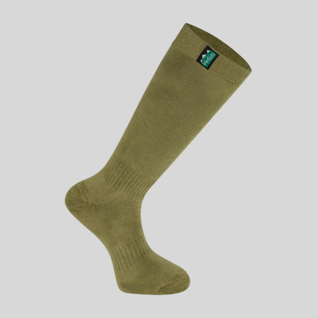 Ridgeline Cotton Work Socks Full Length - Olive Multi