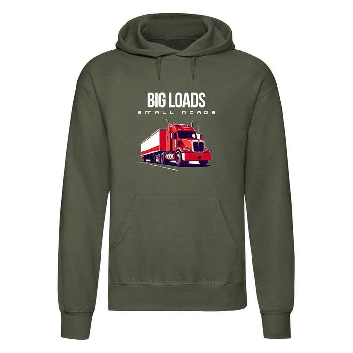 Urban Road Adults "Big Loads on Small Roads" Truck Printed Pullover Hoodie