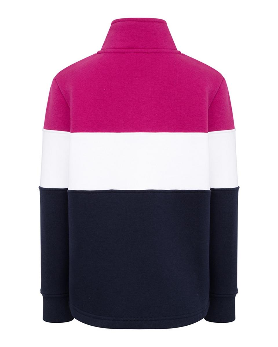 Hoggs of Fife Dumfries 1888 Junior 1/4 Zip Sweatshirt Berry/ – view 2